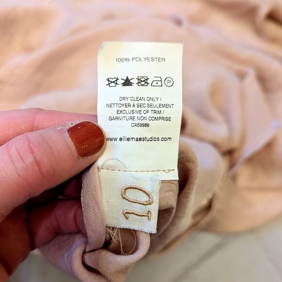 Ellie Mae satin button-down shirt light pink - Picture 6 of 12